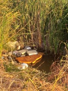 Cuatro asociaciones denuncian vertido de residuos en el cauce del río Guadaíra