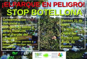 Concentración y denuncia por deterioro del Parque Guadaira por botellonas con consentimiento municipal