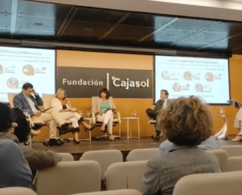 Pregunta desde la Mesa Ciudadana por Tablada en el debate sobre políticas ambientales en Andalucía de la Fundación Cajasol