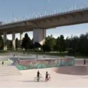 Parque periurbano y corredor ecológico previstos bajo el puente de la SE40